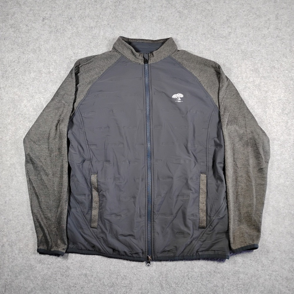johnnie-O Whatley Full Zip Jacket Mens Medium Heather Black JMJK2330 1911 Tree
